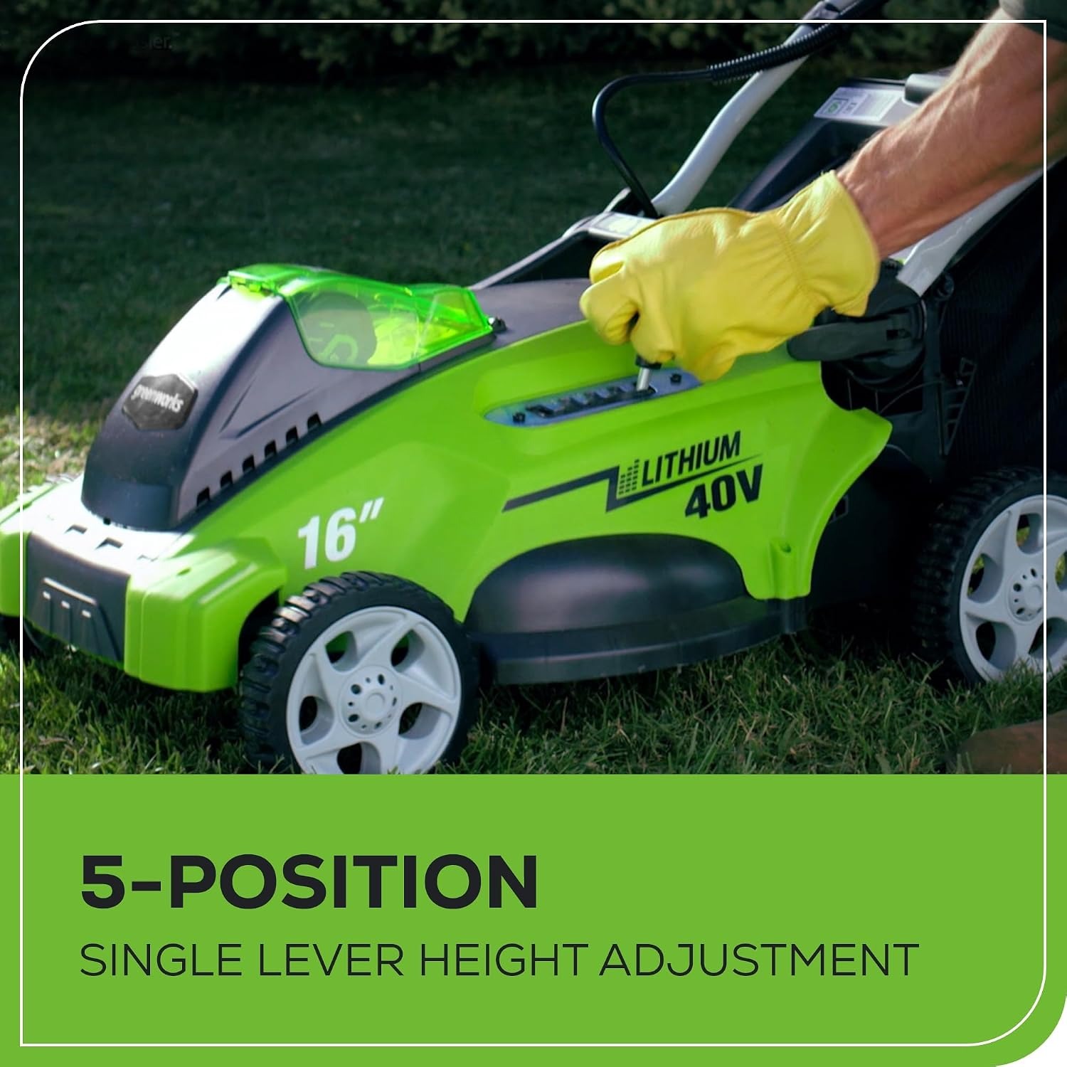 Greenworks 40V 16 Inch Cordless Push Mower Kit: image 6