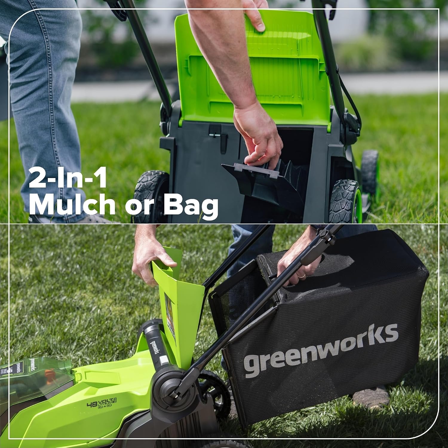 Greenworks 48V 17 Inch Cordless Push Mower Kit: image 6