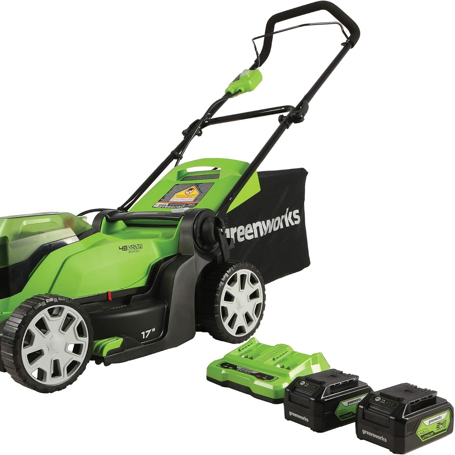 Greenworks 48V 17 Inch Cordless Push Mower Kit: image 1
