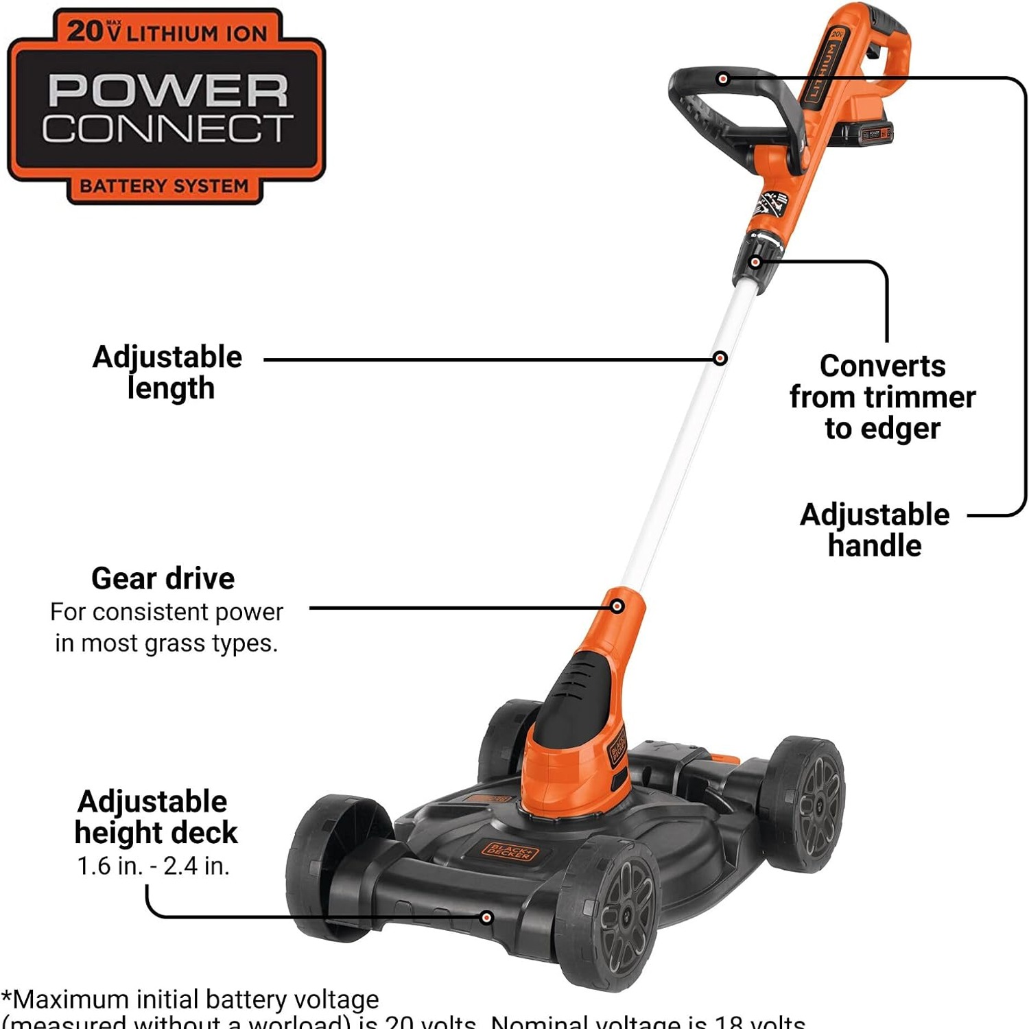 BLACK+DECKER MTC220 3-in-1 Cordless Lawn Tool: image 2