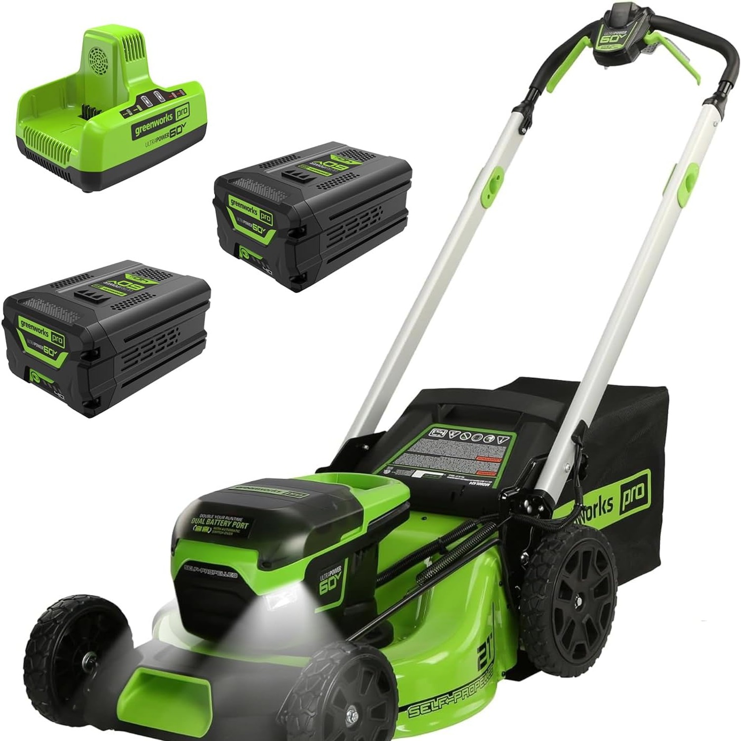 Greenworks 60V Self-Propelled Cordless Lawn Mower Kit: image 1