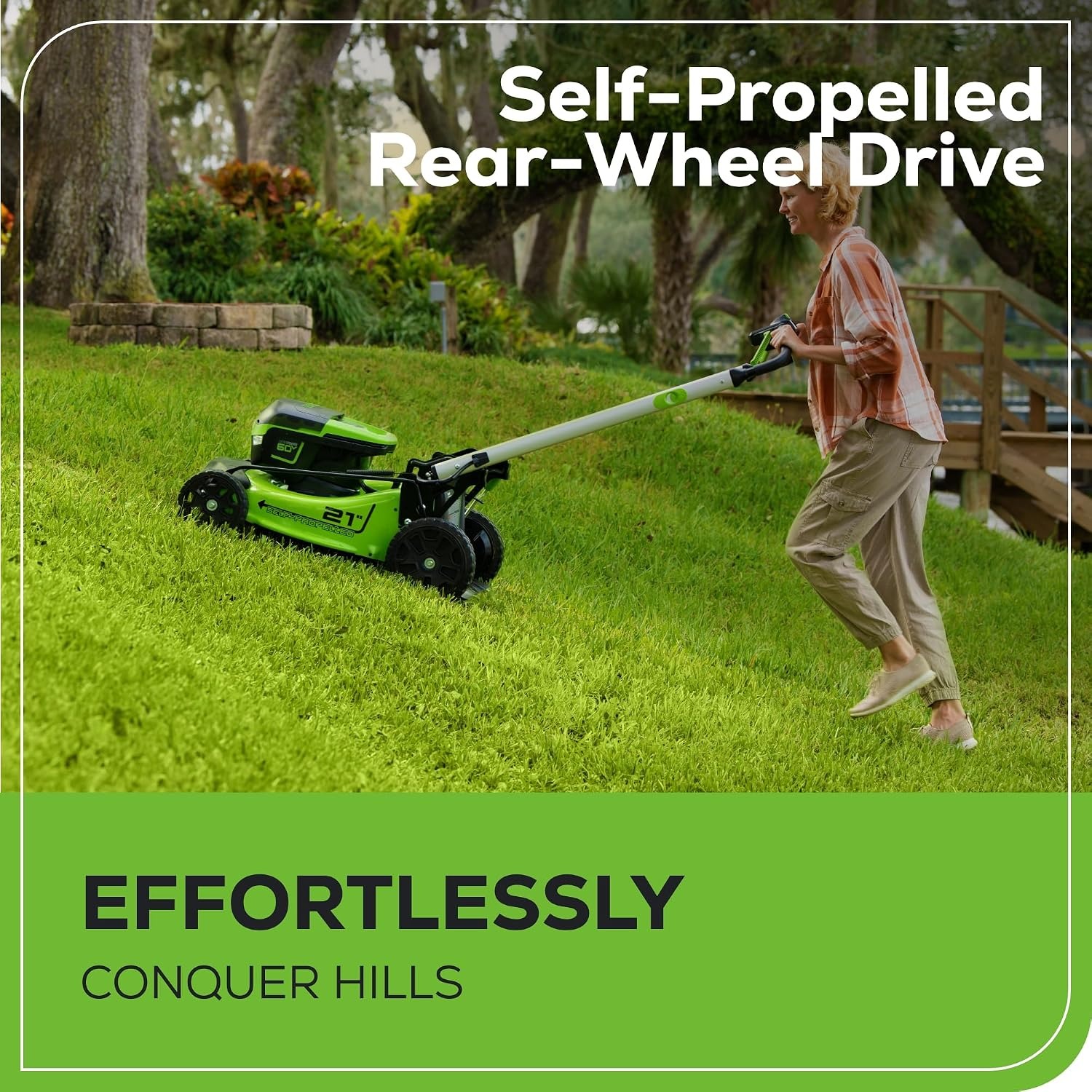 Greenworks 60V Self-Propelled Cordless Lawn Mower Kit: image 5