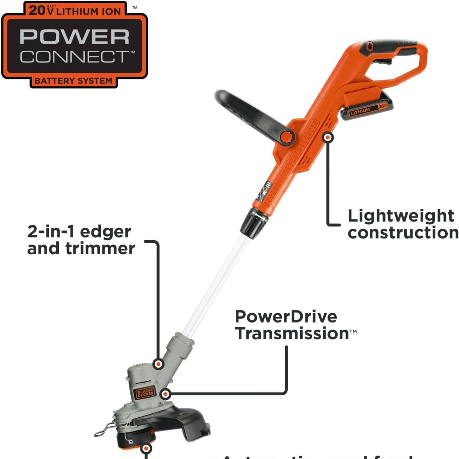 BLACK+DECKER LST300 Cordless String Trimmer and Edger: image 4