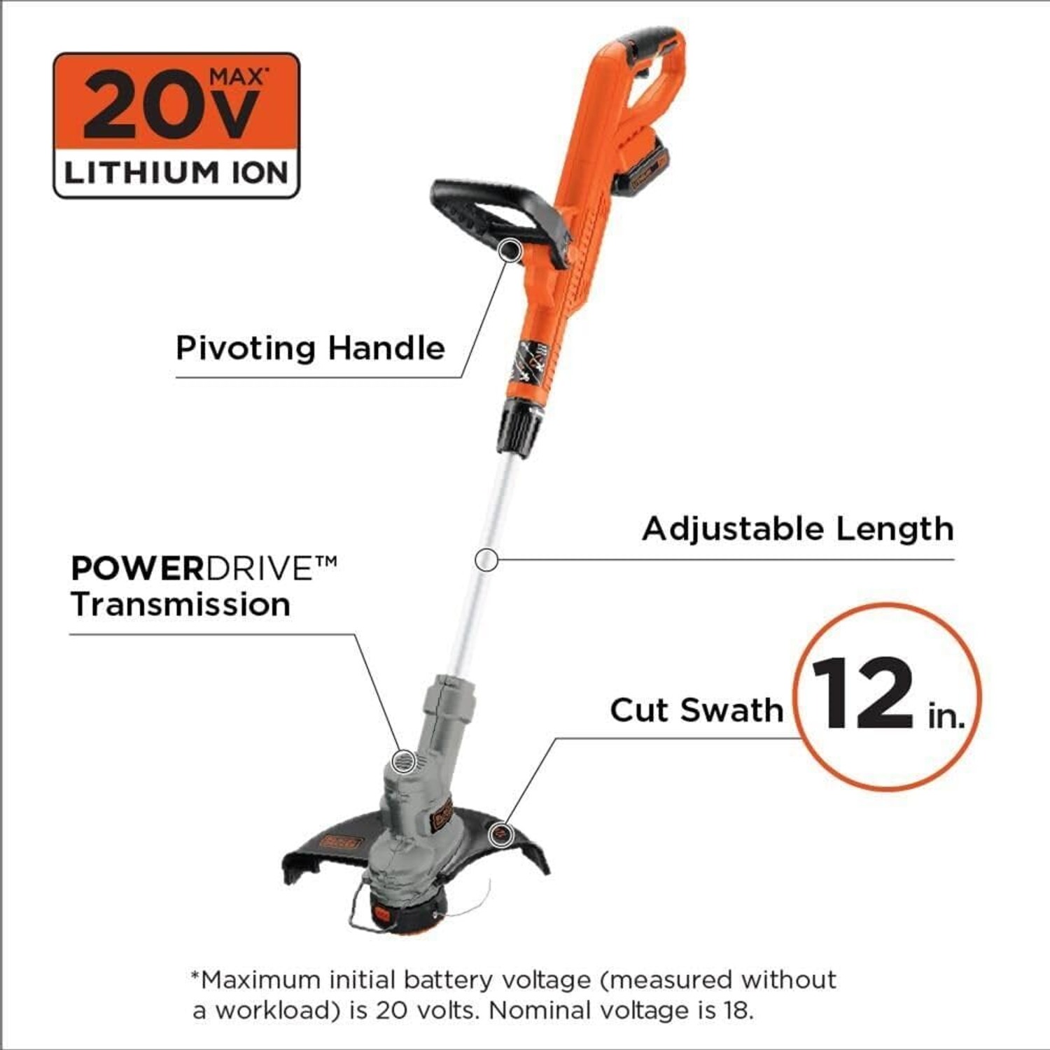 BLACK+DECKER LST300 Cordless String Trimmer and Edger: image 7